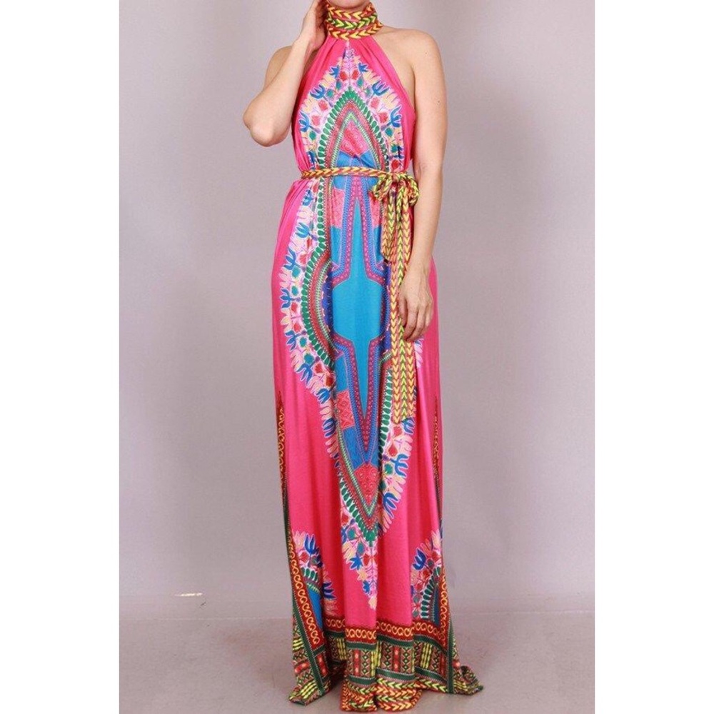Tribal Printed Maxi Dress